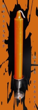 Hexenshop Dark Phönix Durchgefärbte Ritualstabkerze in Orange